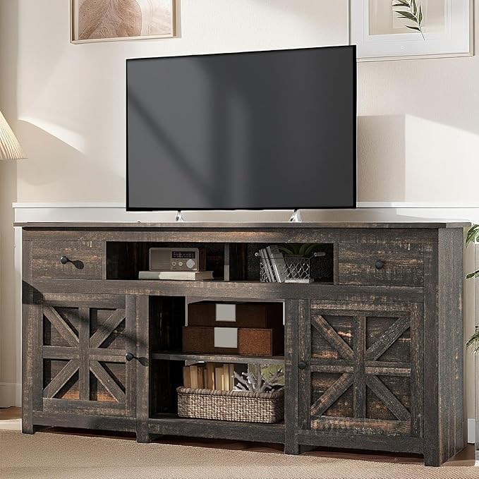 TV Stand for 75/80 Inch TV, Entertainment Center, TV Cabinet,living room