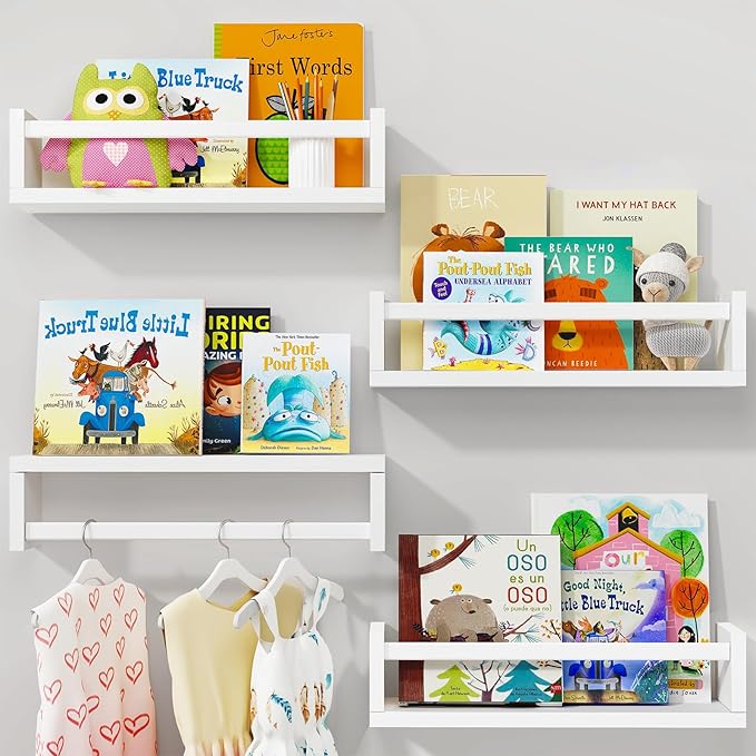 Nursery Book Shelves, 16.5 Inch Floating Nursery Bookshelves