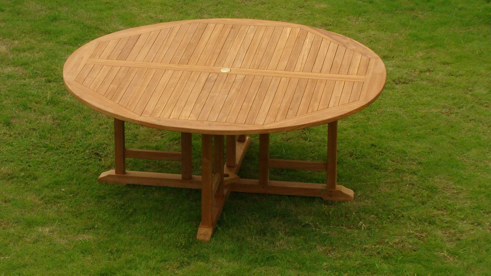 10 Seats 11 Pcs Grade-A Teak Wood Dining Set: 72" Round Table
