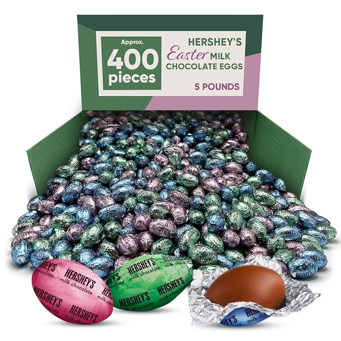 Milk Chocolate Eggs Easter Pastel Colors - 5 Pounds approx 400 pieces
