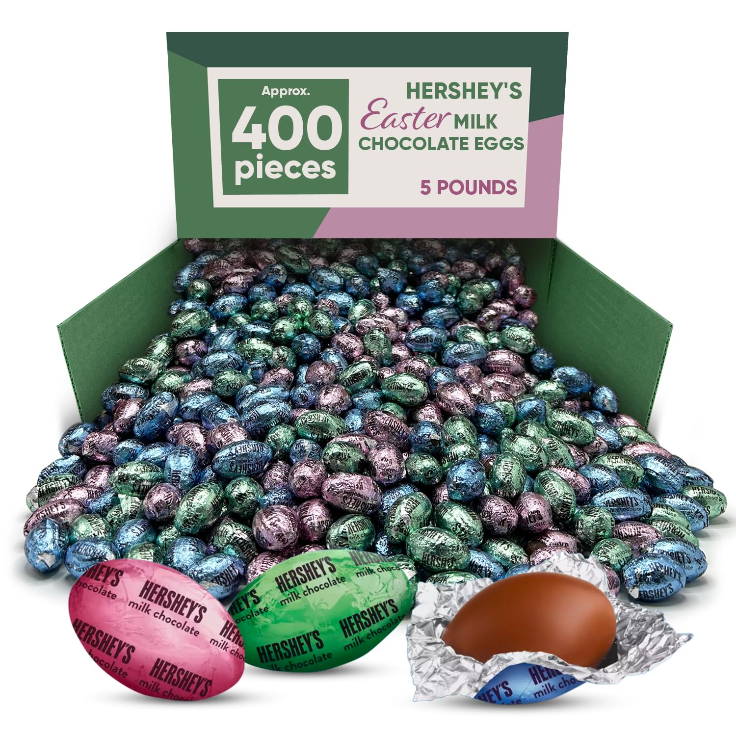 Milk Chocolate Eggs Easter Pastel Colors - 5 Pounds approx 400 pieces