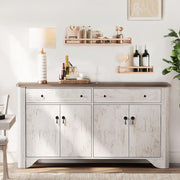 59" Storage Cabinet with 4 Doors & 2 Drawers, Buffet Cabinet with Storage