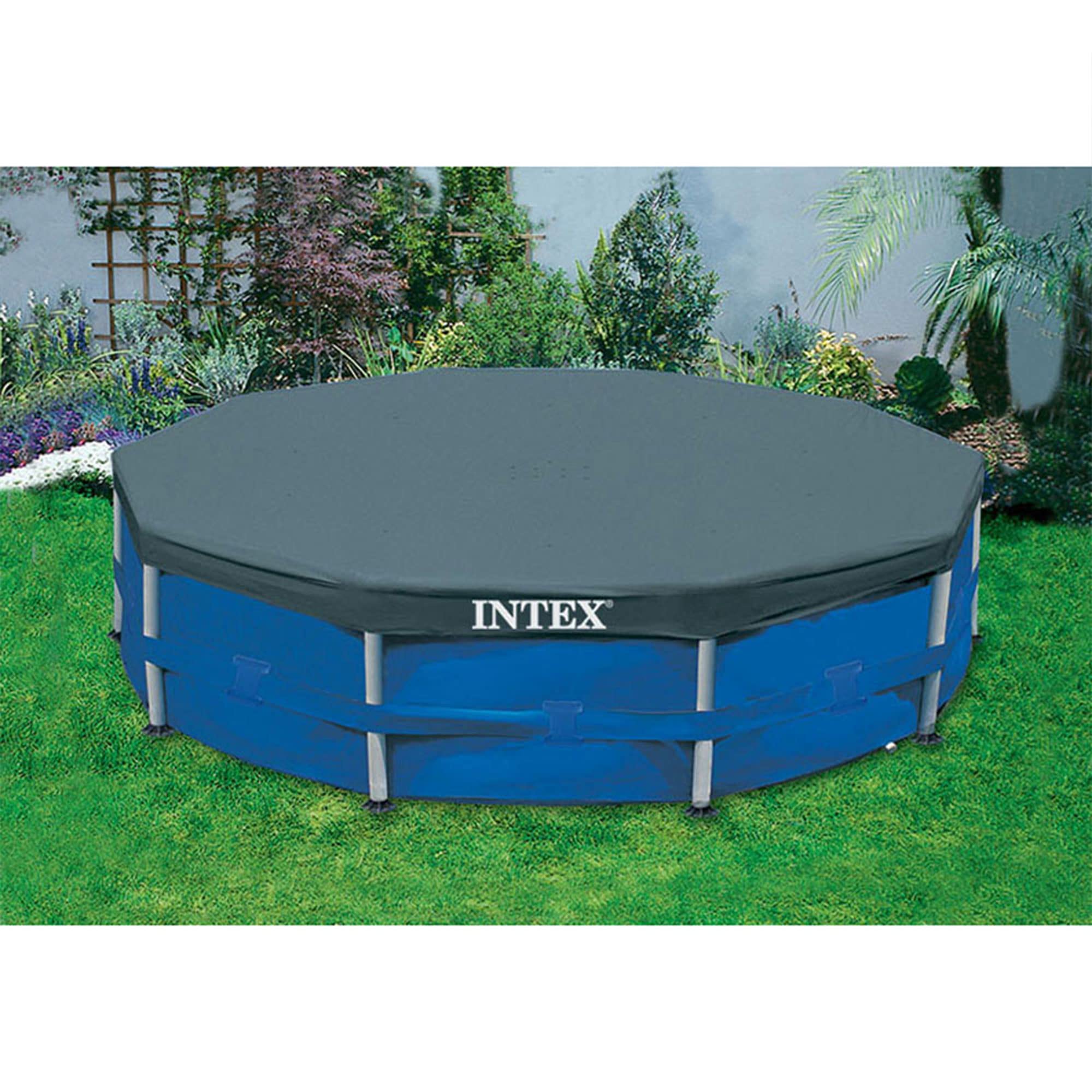 10ft x 30in Round Above Ground Outdoor Swimming Pool Set with 330 GPH Filte