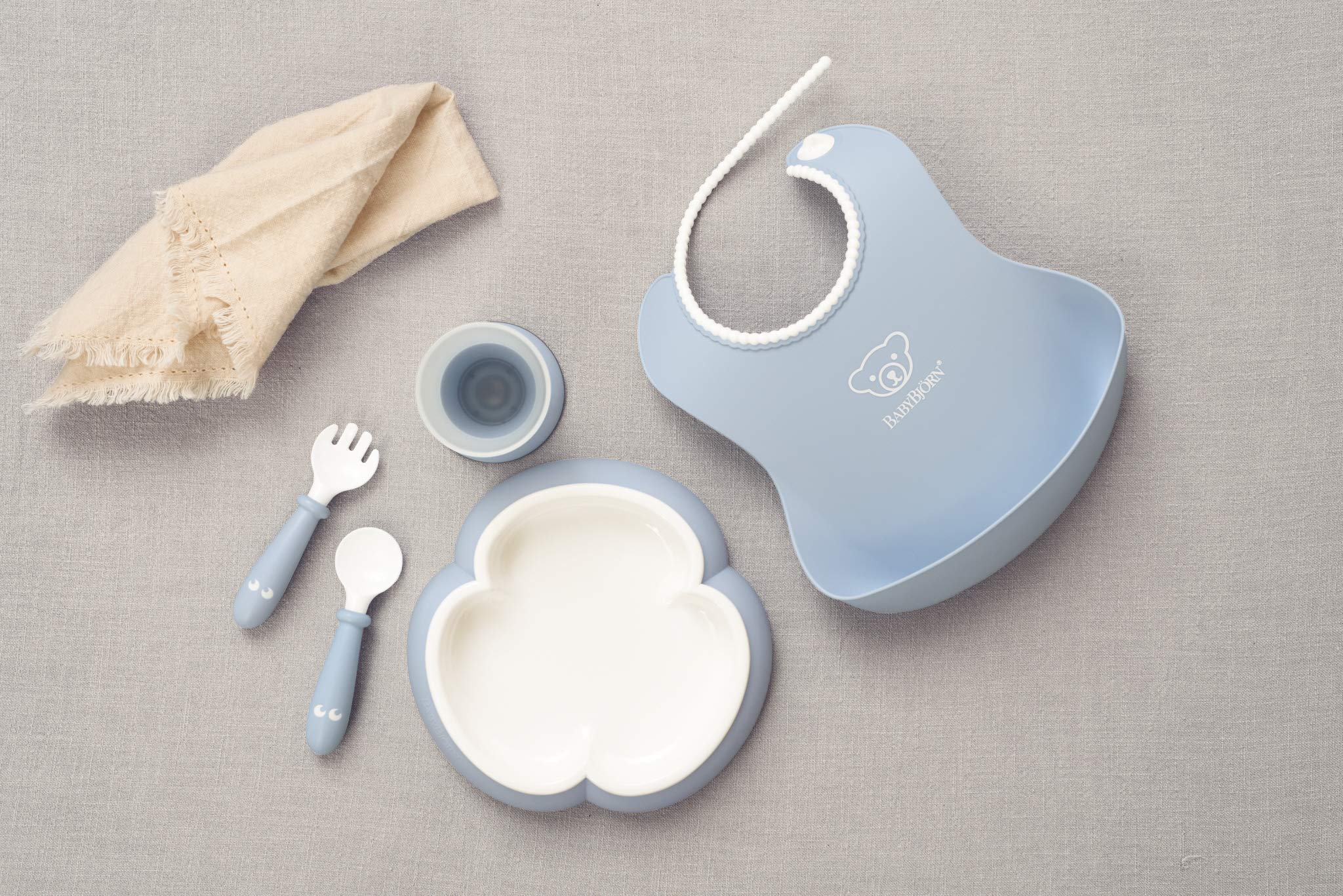 Baby Dinner Set, 5 pcs, Powder blue