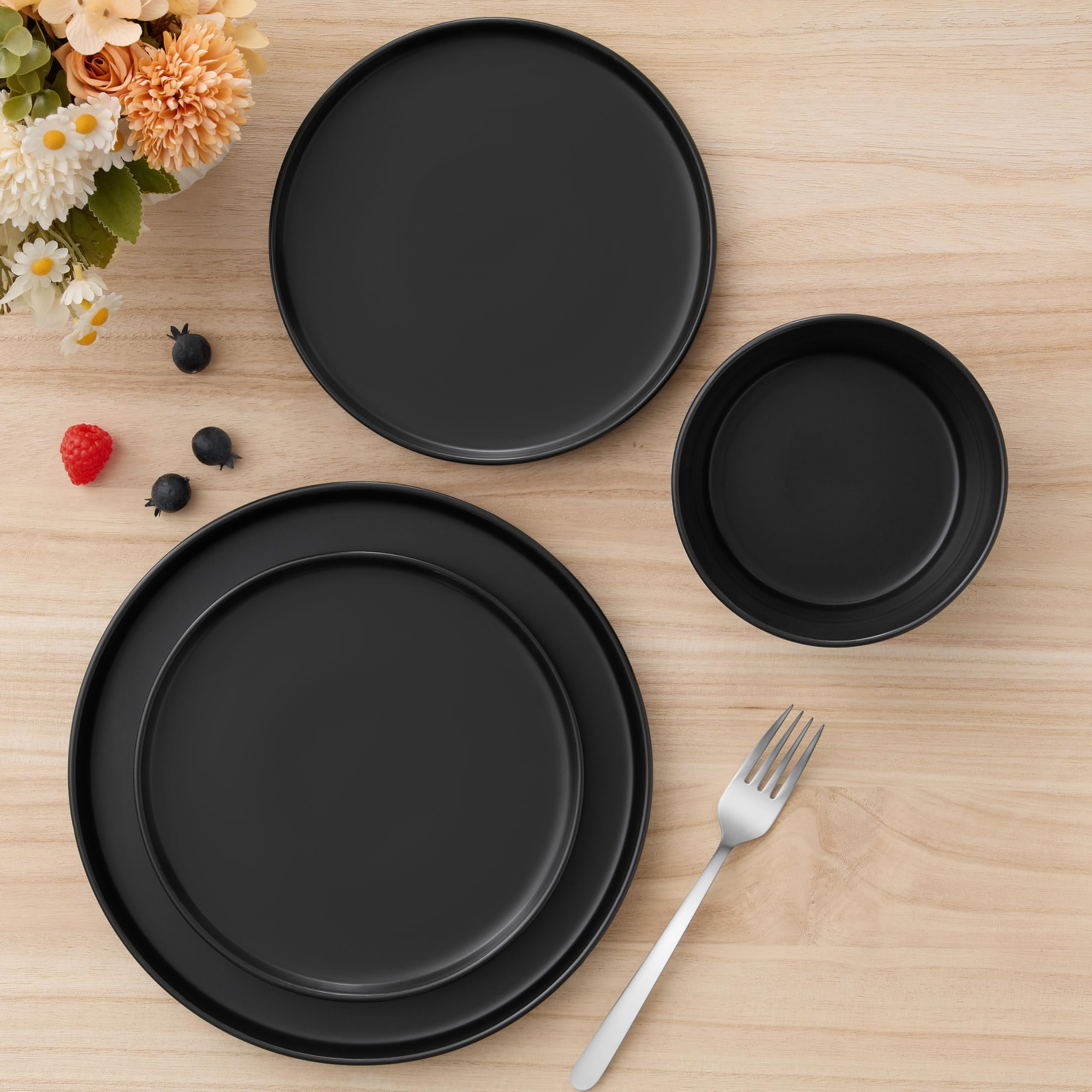 Dinnerware Sets, 16-Piece Stoneware Dinner Plates and Bowls