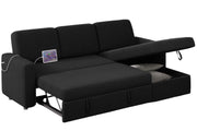 Sectional Sofa L-Shaped Sofa Couch Bed w/Chaise & USB