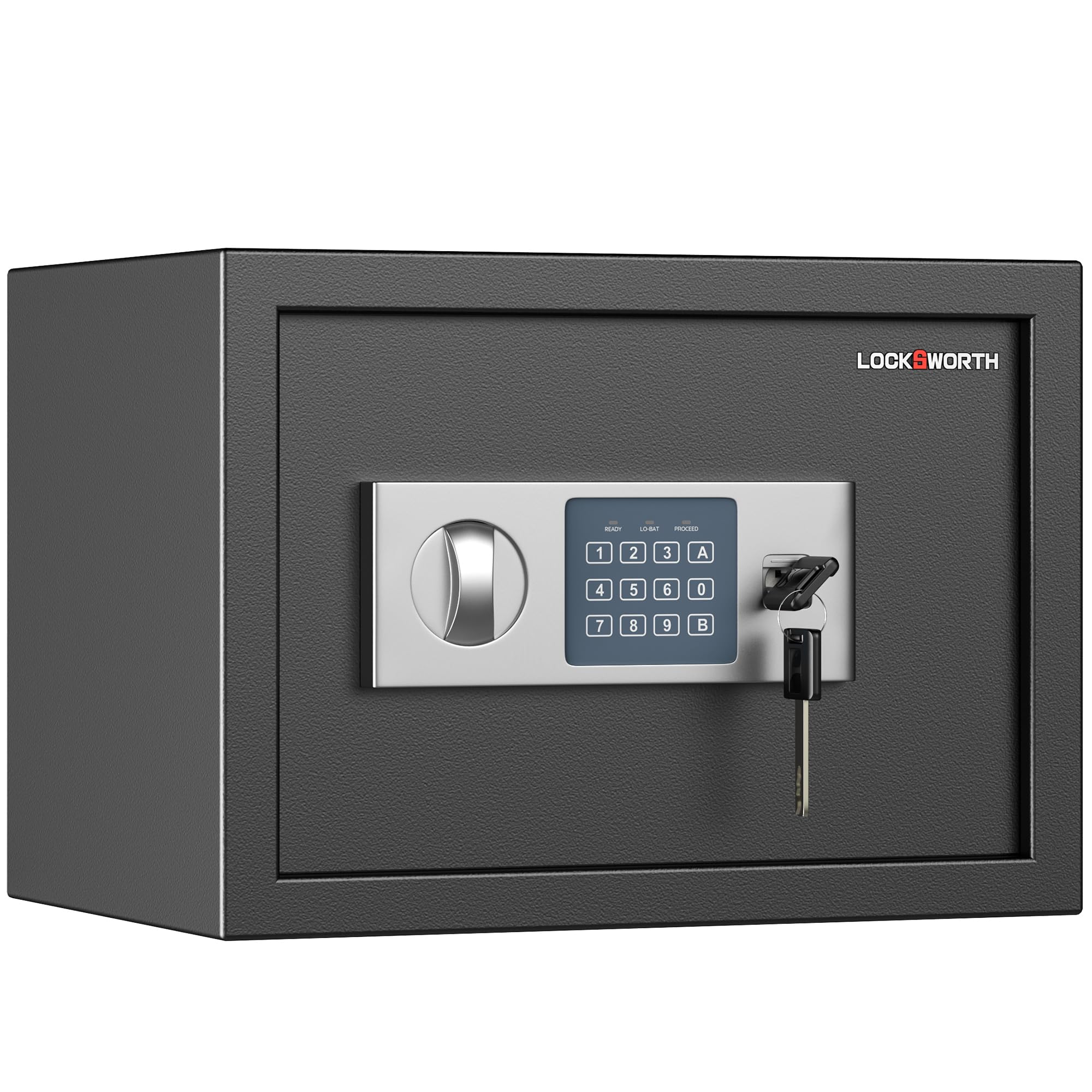 Locksworth Safe for Home, 0.6 Cubic Feet Safety Box, Lock Box for Money, Jewelry