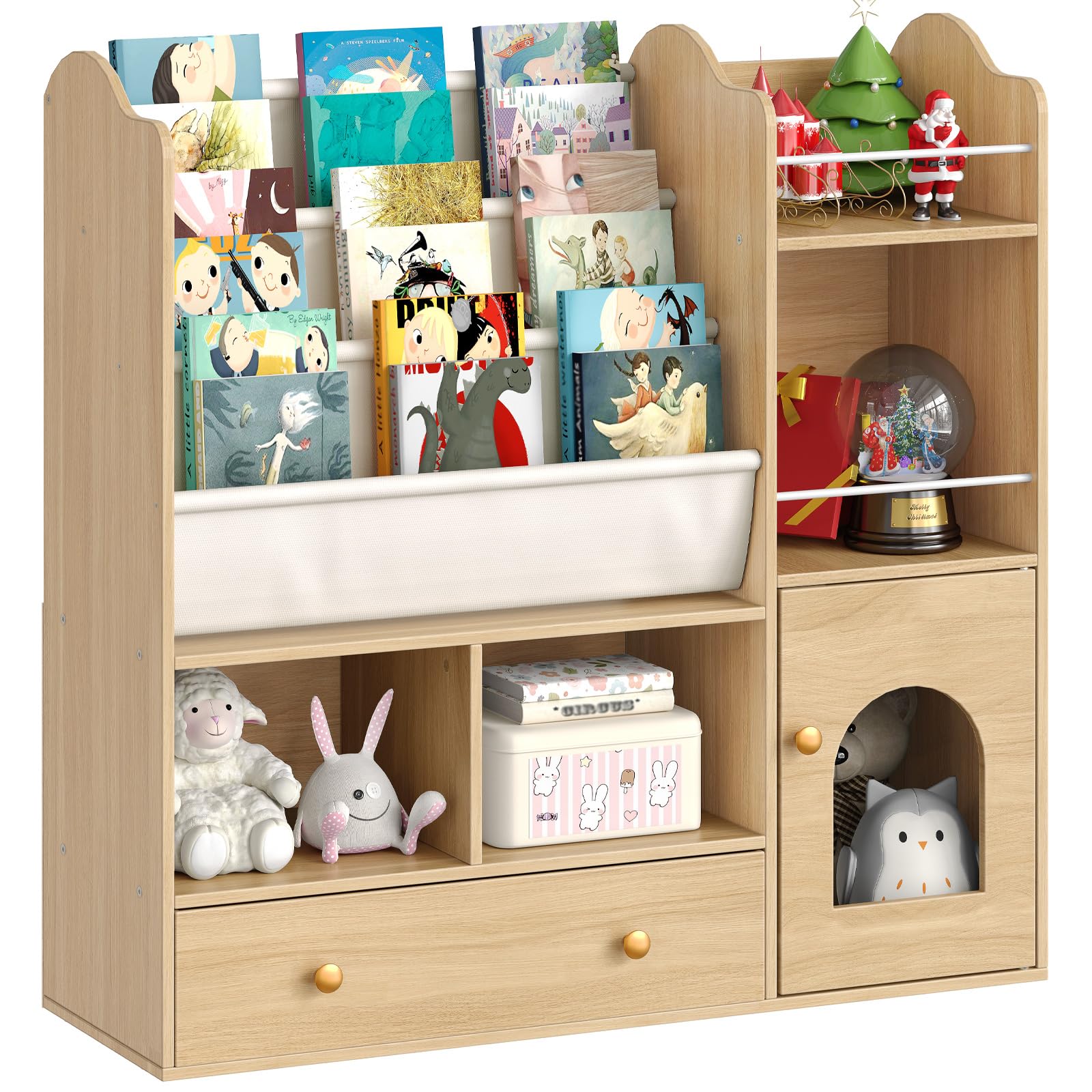 Toy Storage Organizer, Toy Organizers and Storage with 5 Storage Cubbies and Large Drawer