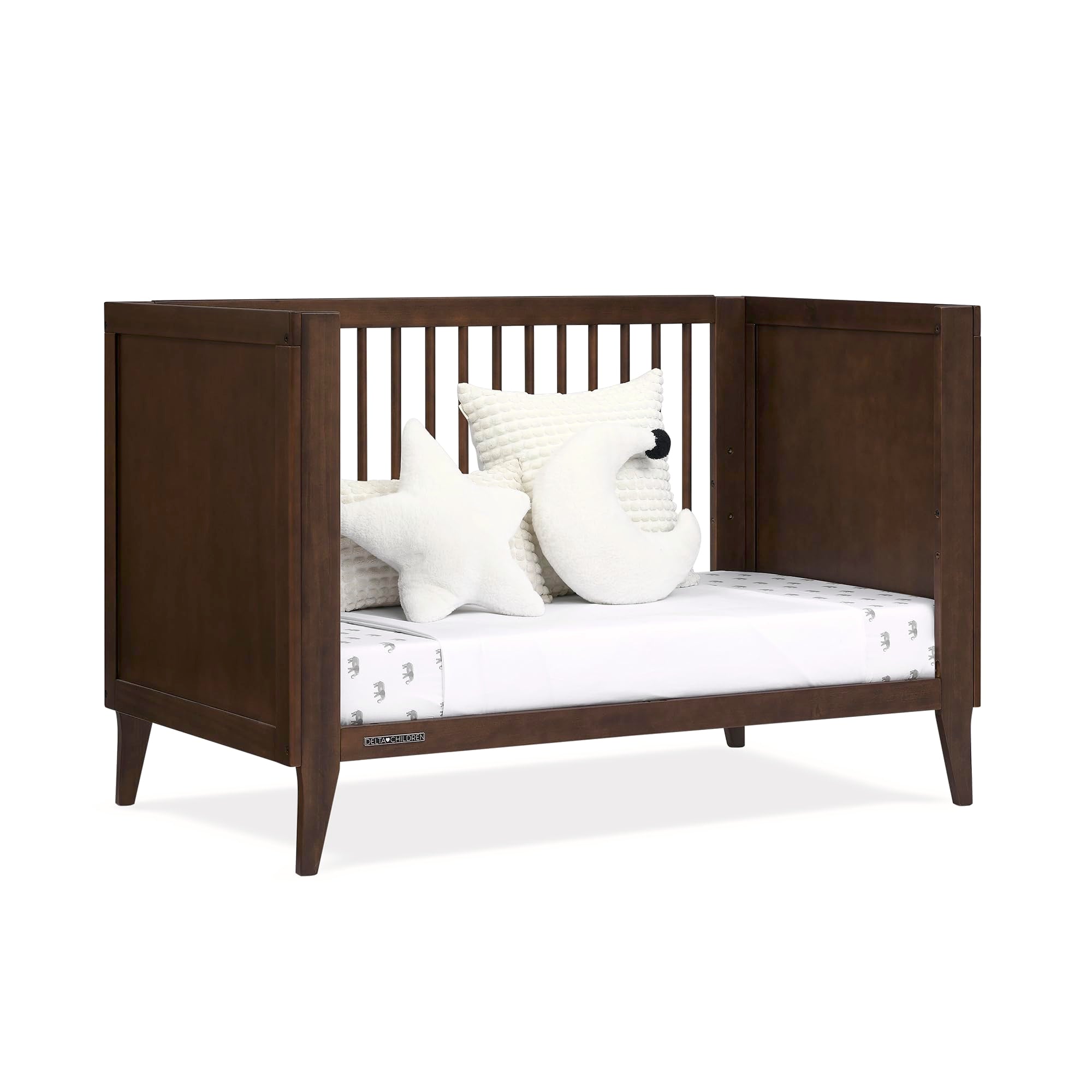 Ollie 4-in-1 Convertible Crib - Greenguard Gold Certified, Walnut Espresso