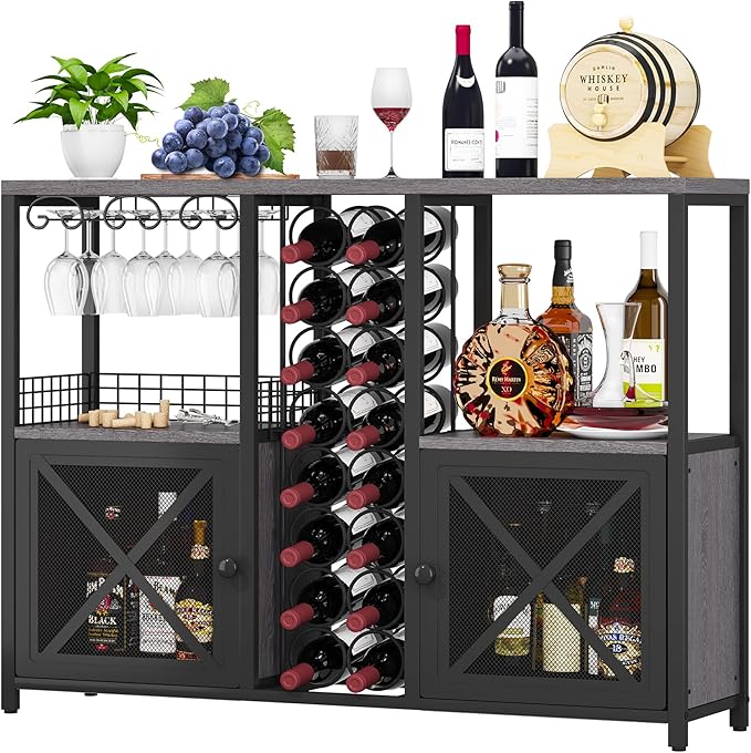 Mini Bars for Home, Wooden Coffee Bar Cabinet