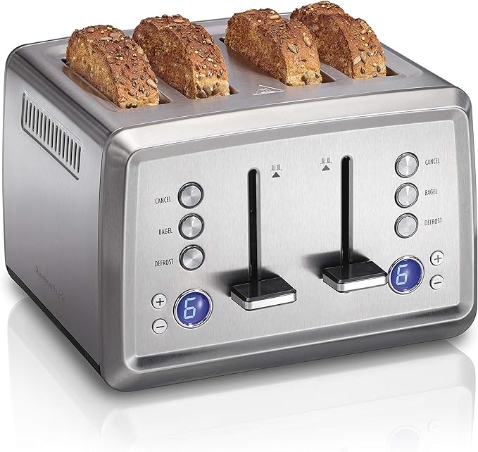 4 Slice Toaster with Extra-Wide Slots, Bagel Setting, Toast Boost