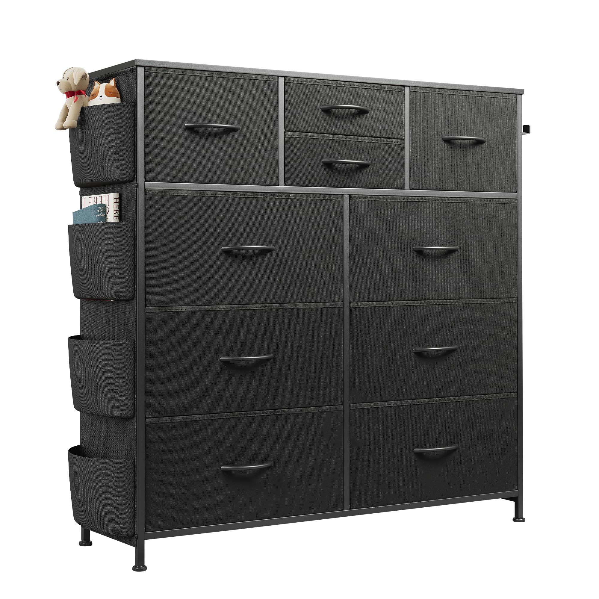 Dresser for Bedroom with 10 Drawers, Fabric Dresser Chest of Drawers