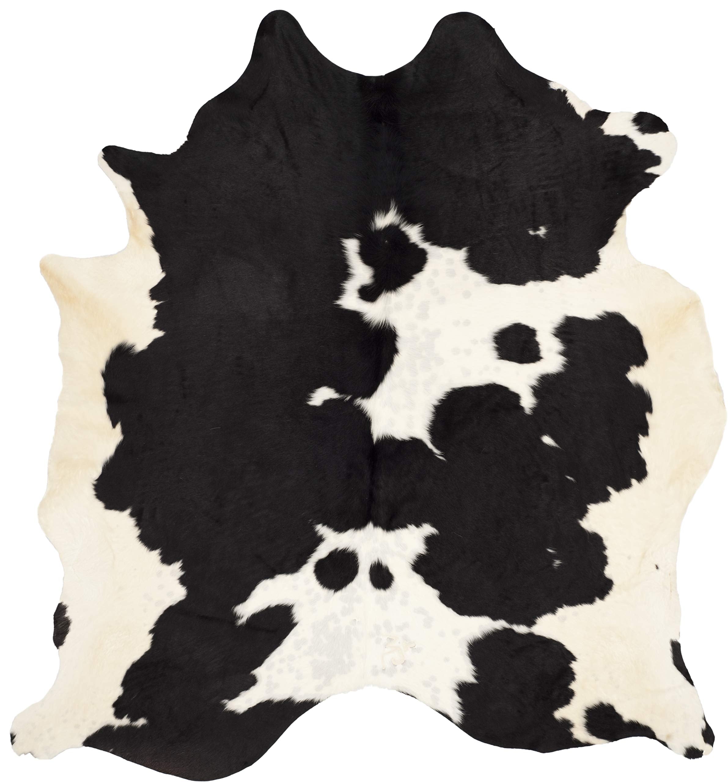 Cow Hide Collection Area Rug - 5'6" x 6'6", Black & White
