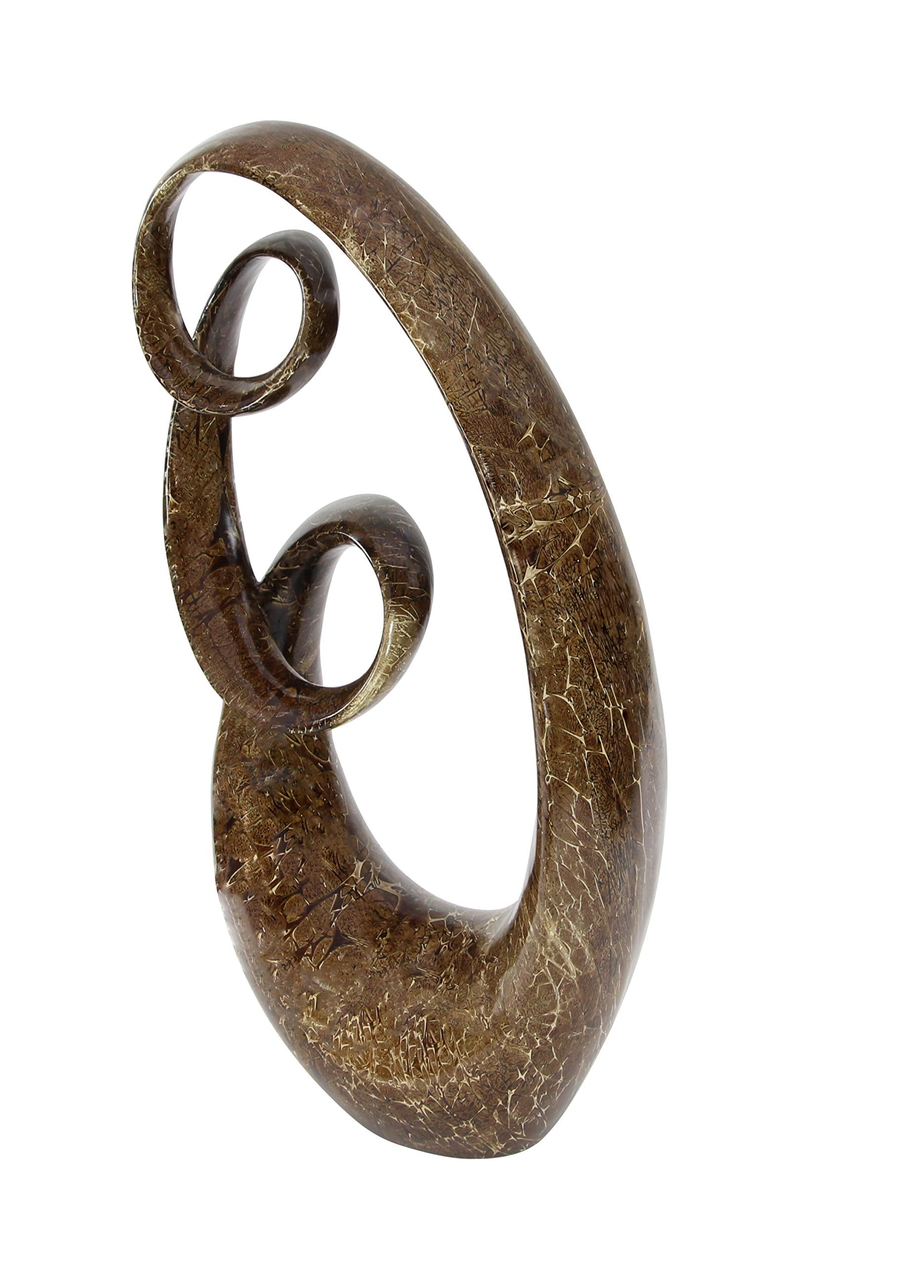 Abstract Decorative Sculpture Swirl Home Decor Statue, Accent Figurine 14" x 8" x 31"