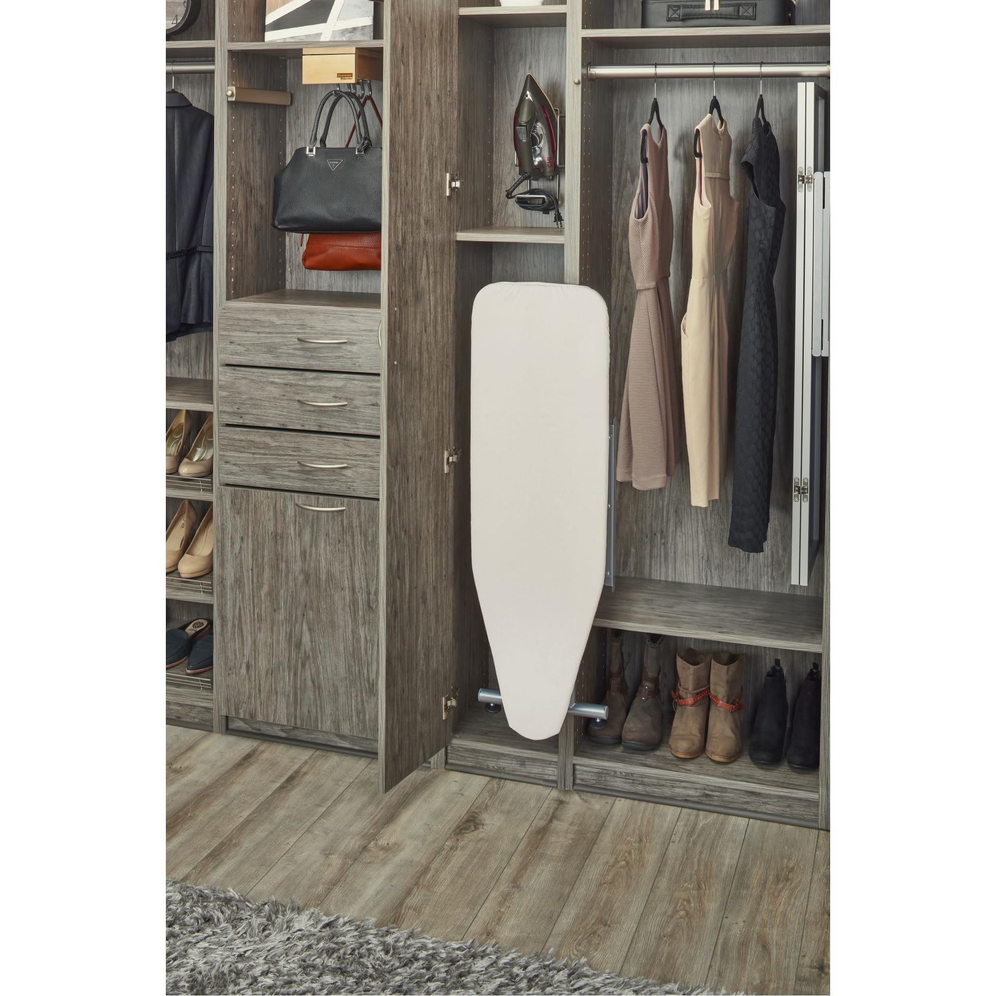 Sidelines Premiere Pop Up Ironing Board for Custom Laundry/Closet Systems w/Soft-Close