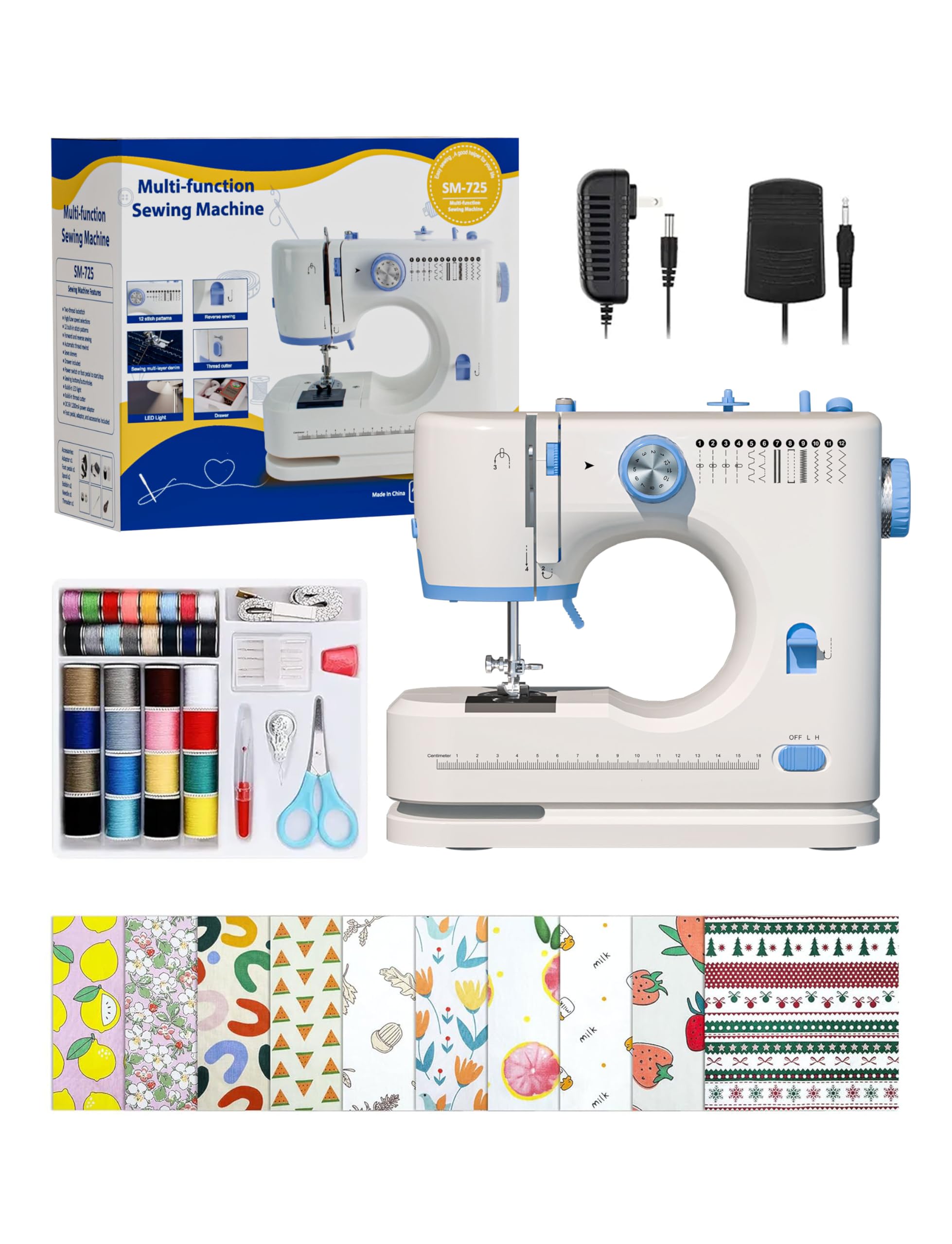 Sewing Machine Ideal for Beginners, Adults, and、 - 12 Built - in Stitches, Basic Sewing Kit