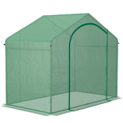 6' x 3' x 5' Portable Walk-in Greenhouse, PE Cover, Steel Frame Garden Hot House