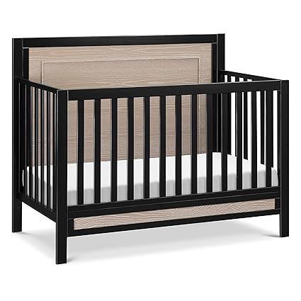 Radley 4-in-1 Convertible Crib in White & Coastwood, Greenguard Gold Certified