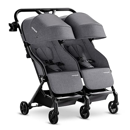 Double Ultralight Stroller, Lightweight Side by Side Stroller, Two Large Seats