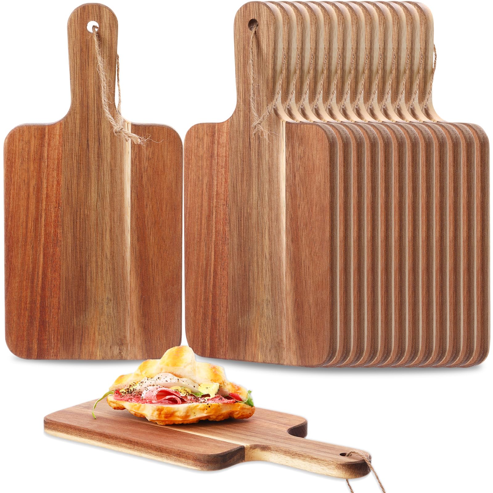 16 Pcs Acacia Wood Cutting Board Bulk Kitchen Wooden Chopping Boards