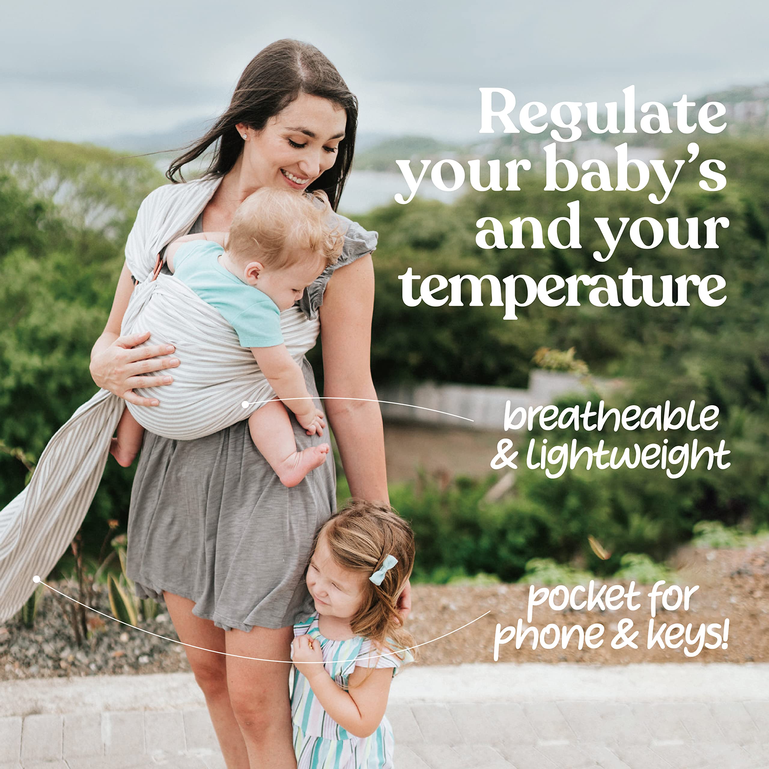 Nalakai Luxury Ring Sling Baby Carrier, Soft Linen Baby Sling, Baby Wrap, Wear Your Little One Close to Your Heart, Comfort, Style