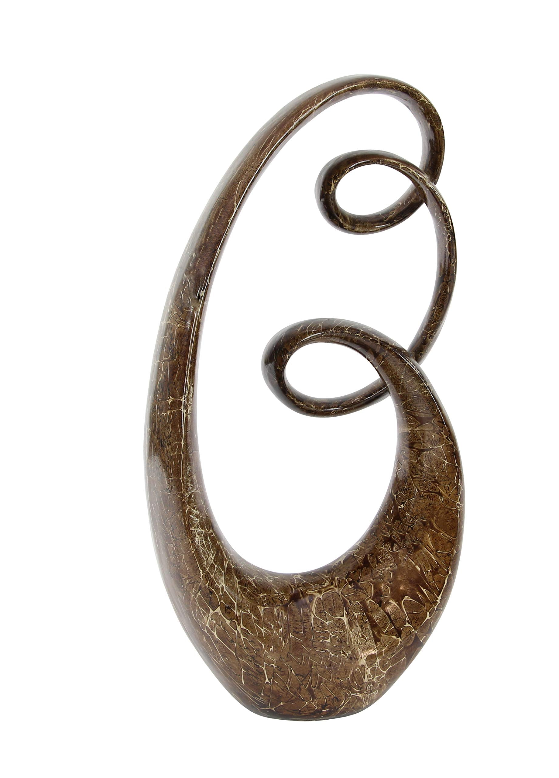 Abstract Decorative Sculpture Swirl Home Decor Statue, Accent Figurine 14" x 8" x 31"