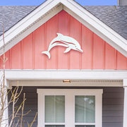 Outdoor Dolphin Wall Art, Coastal Beach House Decor
