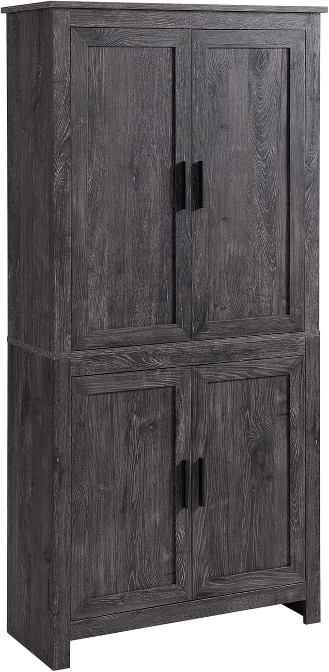64" Kitchen Pantry Cabinet, Freestanding Storage Cabinet with 4 Doors