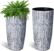 Tall Planters for Outdoor Indoor Plants, 20" Outdoor Planters for Porch, Front Porch Planter
