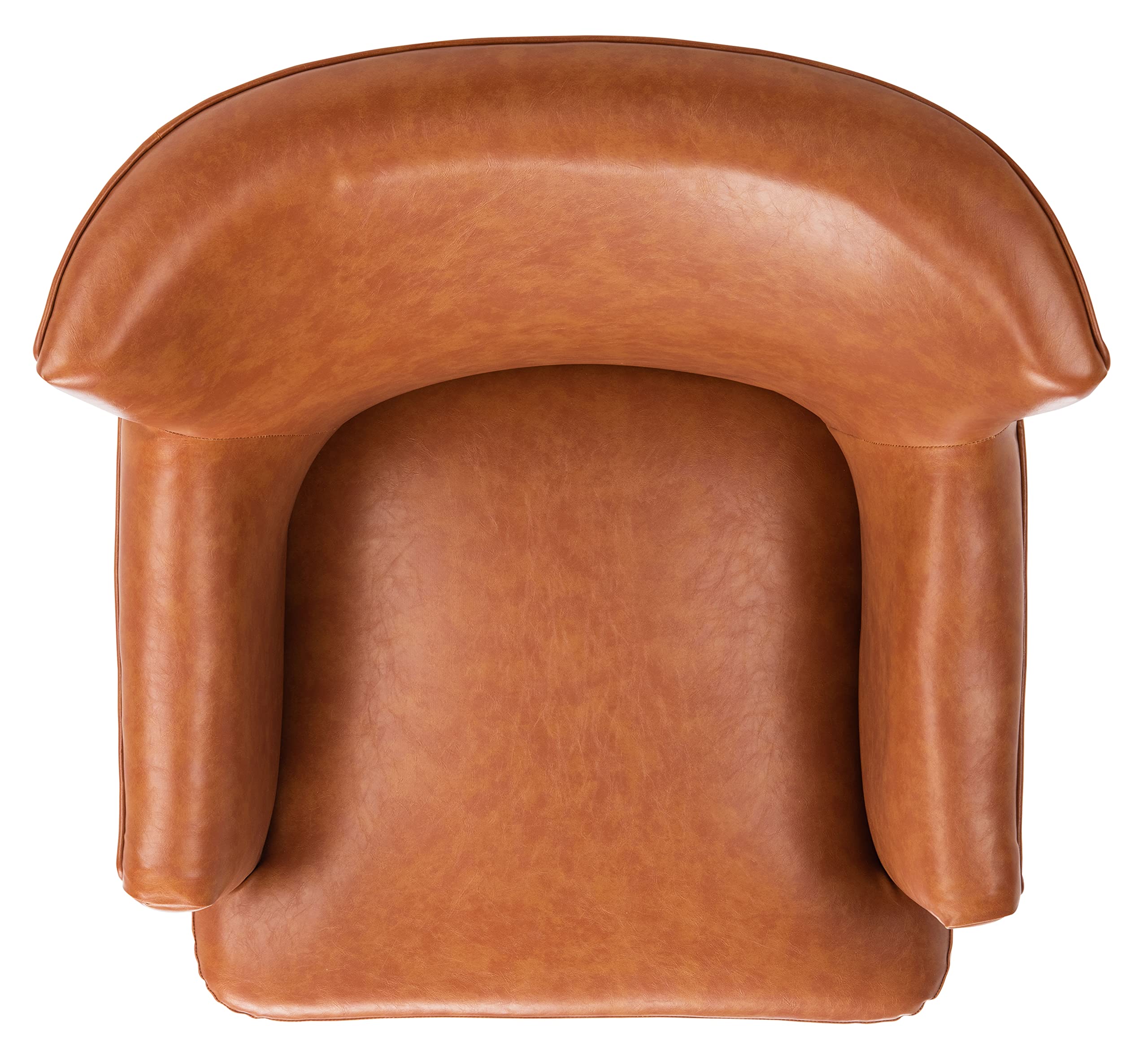 Collection Delfino Cognac Faux Leather/Natural Accent Chair