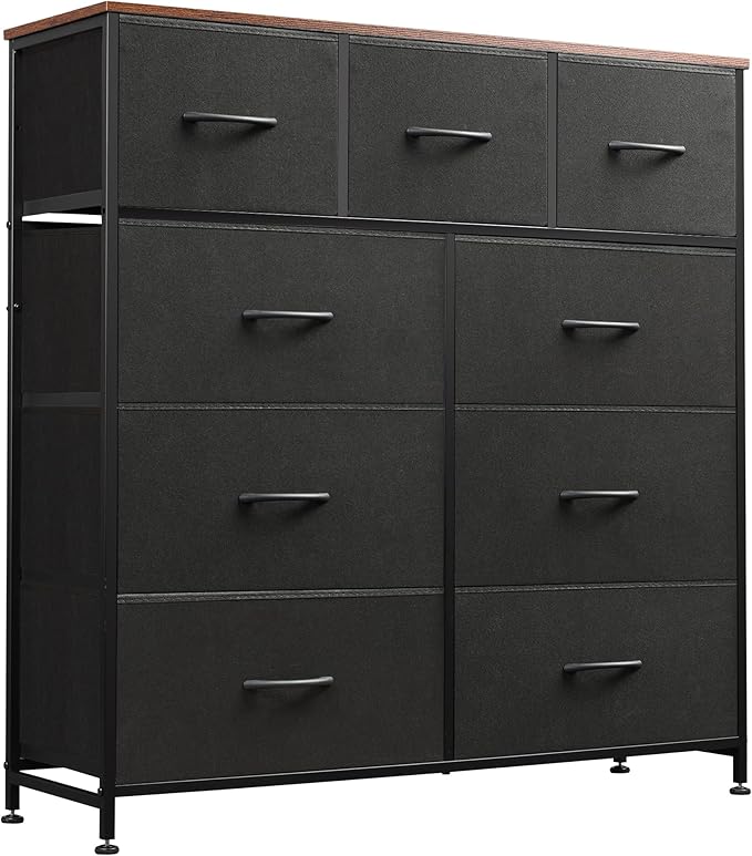 9-Drawer Dresser, Fabric Storage Tower for Bedroom, Hallway, Entryway