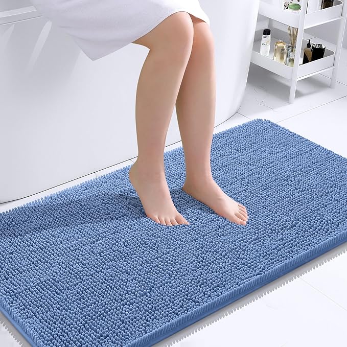 Bathroom Rugs 59x24, Extra Soft Absorbent Chenille Bath Rugs