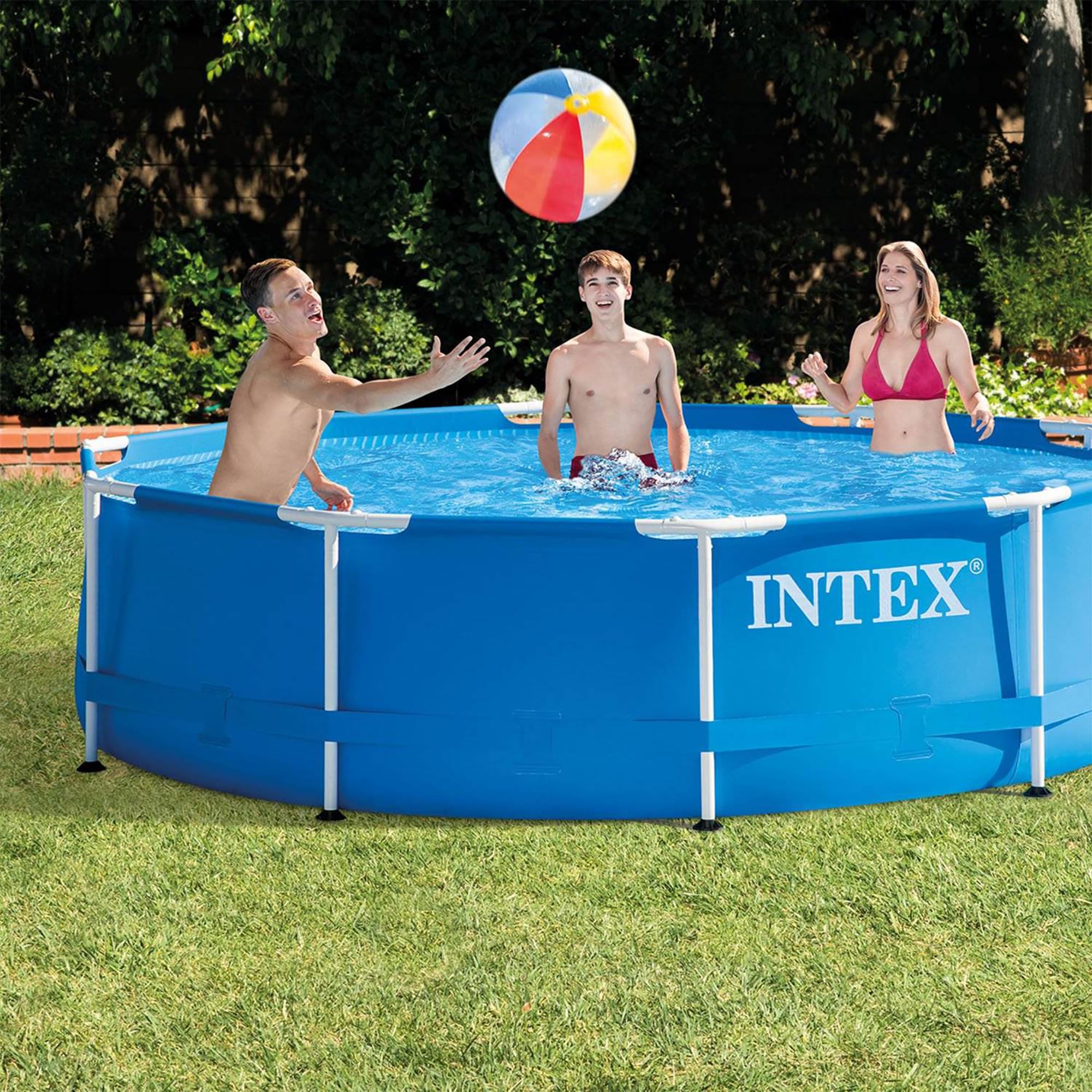 10ft x 30in Round Above Ground Outdoor Swimming Pool Set with 330 GPH Filte