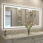 CHARMOR 60x28 LED Mirror for Bathroom, Large Framed Lighted Mirror for Wall