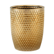 Modern Golden Small Trash Can Wastebasket, Garbage Container Bin for Bathrooms
