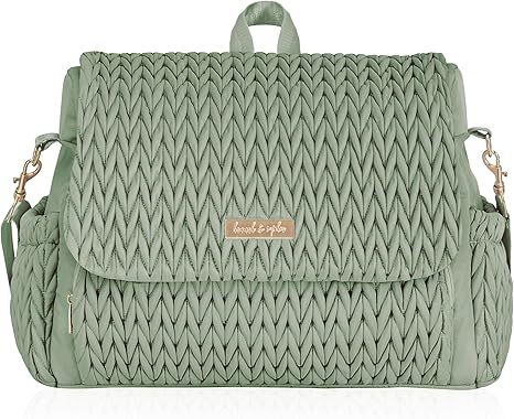 Convertible Baby Diaper Backpack & Bag in Black, Large Size, Dual Sided Water