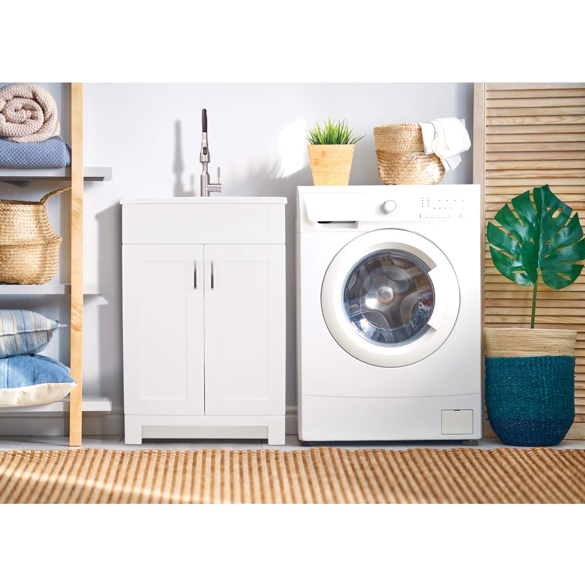 25-in Laundry Cabinet with Acrylic Sink