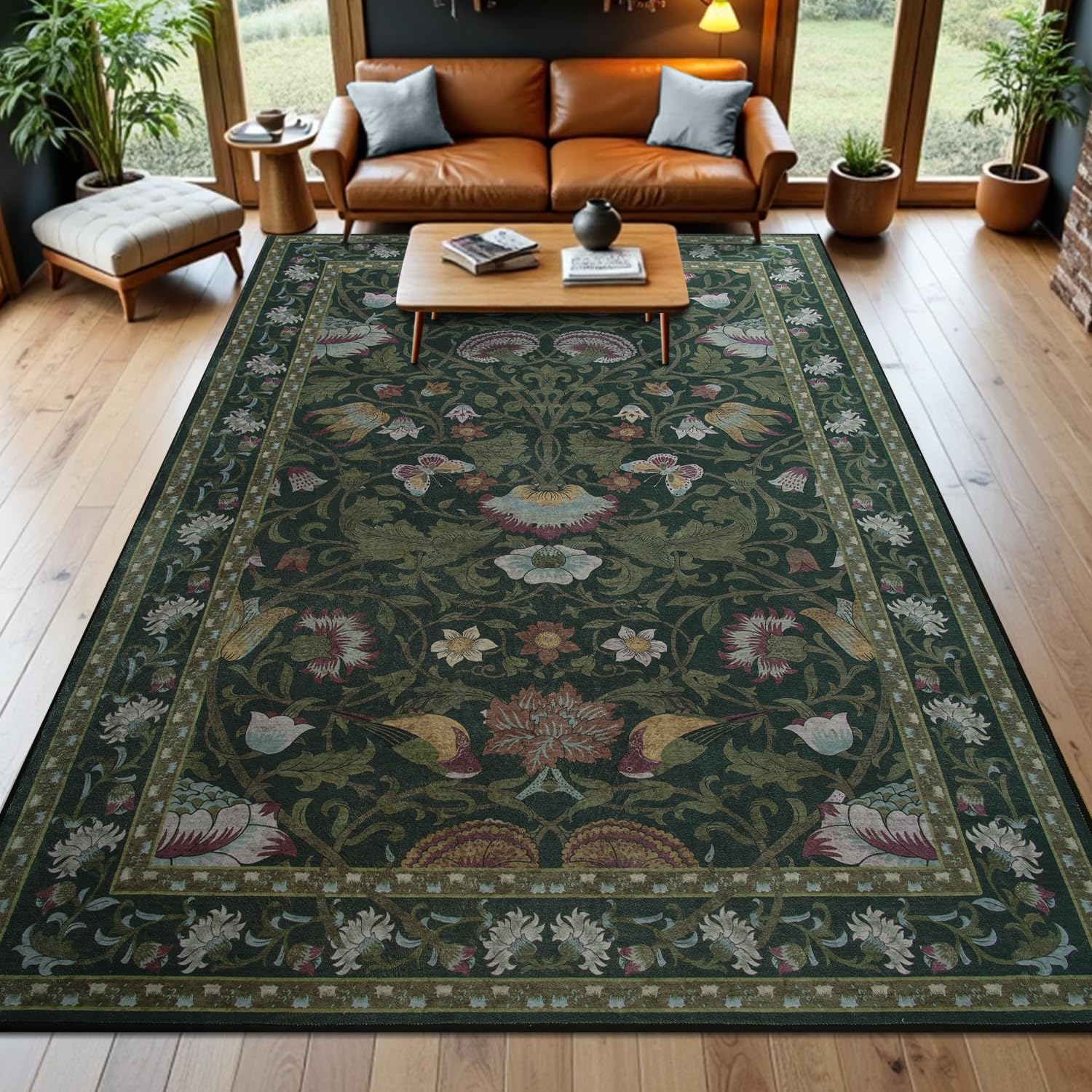 8x10 Large Area Rug for Living Room, Washable Bedroom Rug
