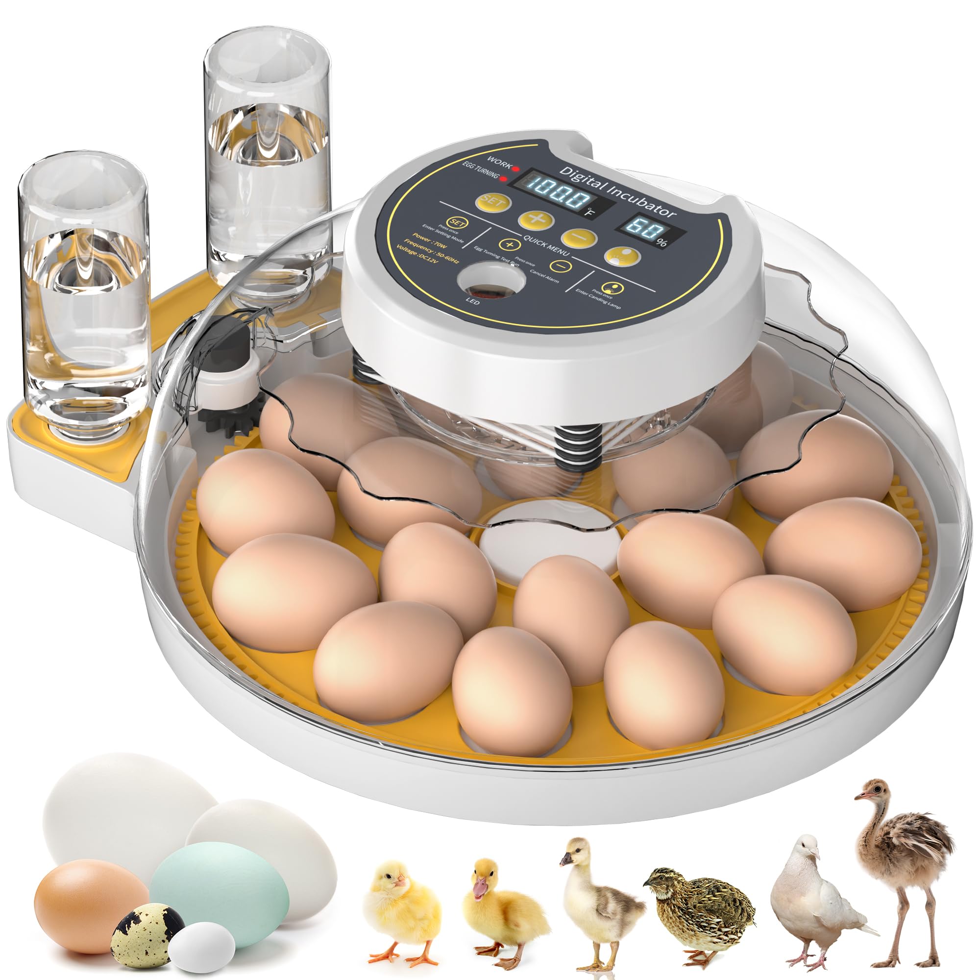 Automatic Egg Turning and Humidity Control, Incubators for Hatching Eggs