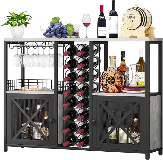 Mini Bars for Home, Wooden Coffee Bar Cabinet
