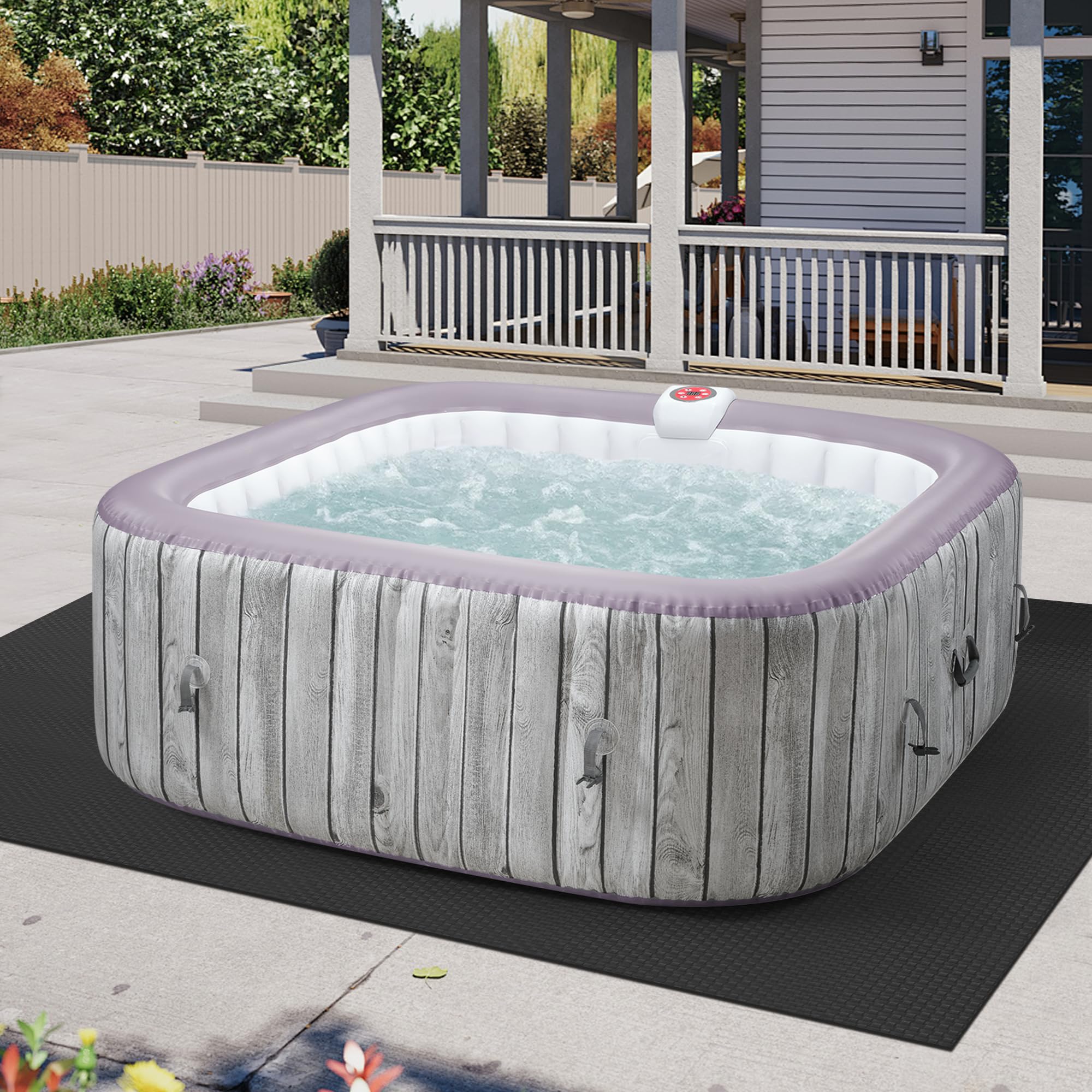 Inflatable Spa Set, Blow Up Hot Tub Outdoor for 4-6 Person, Outdoor Bubble