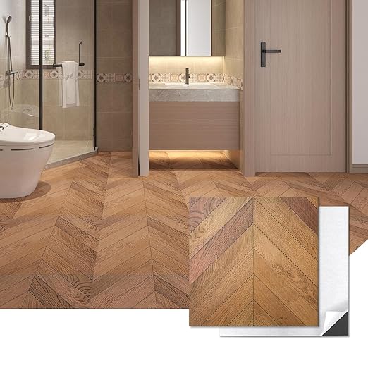 Peel and Stick Vinyl Floor Tiles 30-Pack 12 x 12 inch, Self Adhesive Waterproof Flooring