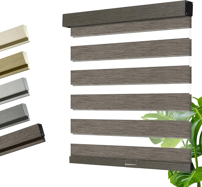 Cordless Zebra Blinds for Windows,Light Control,Blackout Interior Blinds