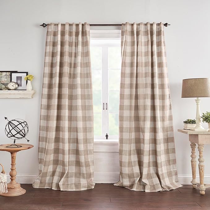 Farmhouse Living Grainger Buffalo-Check Blackout Window Curtain