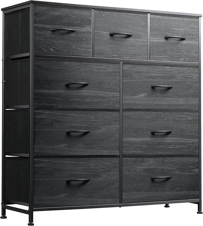 9-Drawer Dresser, Fabric Storage Tower for Bedroom, Hallway, Entryway
