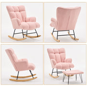 Nursery Glider Rocking Chair with Ottoman