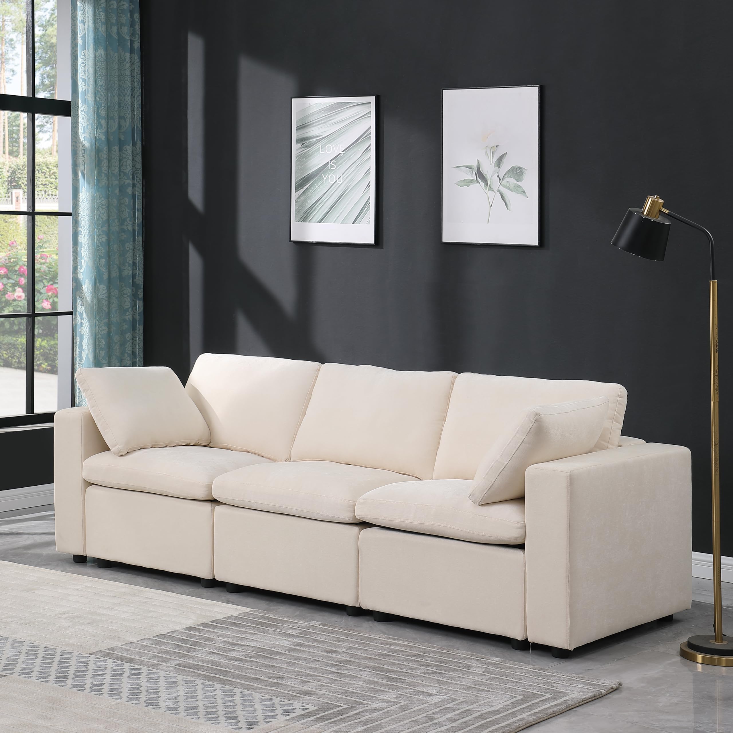 3 Seater Convertible Modular Sectional Sofa