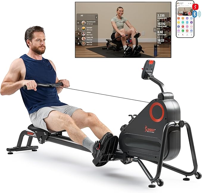 Smart Compact Magnetic Rowing Machine with Exclusive SunnyFit