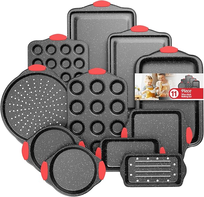 11-Piece Baking Pans Set, Nonstick Bakeware Sets, Oven Pans for Baking