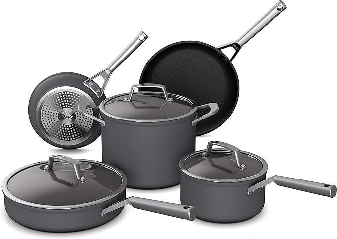 Cookware, Ninja NeverStick Professional, 16-Piece Pots and Pans Set, Non Stick Frying Pans